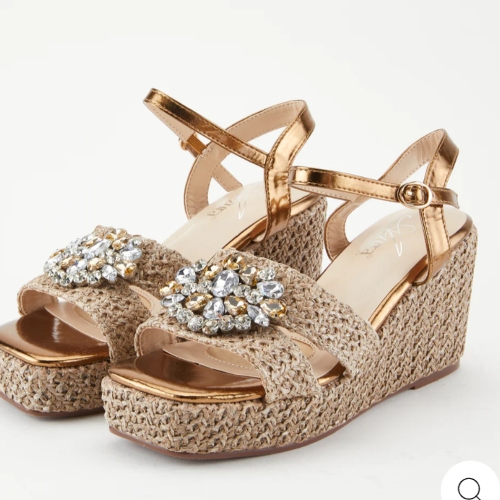 AZURA ELOQUENT PLATFORM WEDGE SANDALS, women's size EU 37, US size 6.5